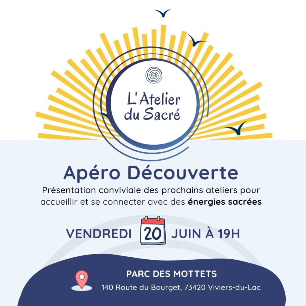 Invitation l'atelier du sacré 20 juin 2025